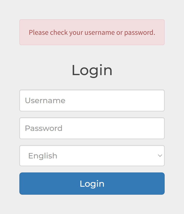 After blue Login button is clicked